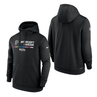 Men's Atlanta Falcons Black 2022 NFL Crucial Catch Therma Performance Pullover Hoodie