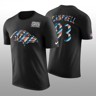 Baltimore Ravens Calais Campbell Black Performance T-shirt - Crucial Catch