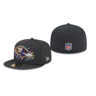 Baltimore Ravens Charcoal 59FIFTY Fitted Hat - 2021 NFL Crucial Catch