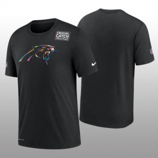 Carolina Panthers Black Sideline Performance T-Shirt - Crucial Catch