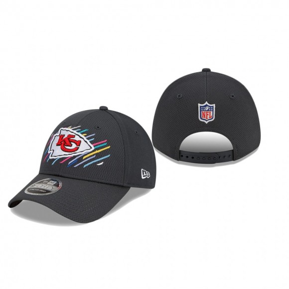 Kansas City Chiefs Charcoal 9FORTY Adjustable Hat - 2021 NFL Crucial Catch