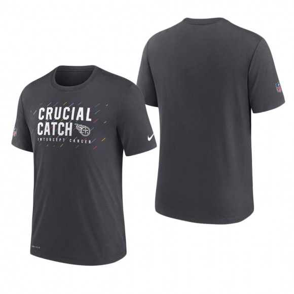 Tennessee Titans Charcoal Performance T-Shirt - 2021 NFL Crucial Catch
