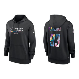 Women's Josh Paschal Detroit Lions Black 2022 NFL Crucial Catch Therma Performance Pullover Hoodie